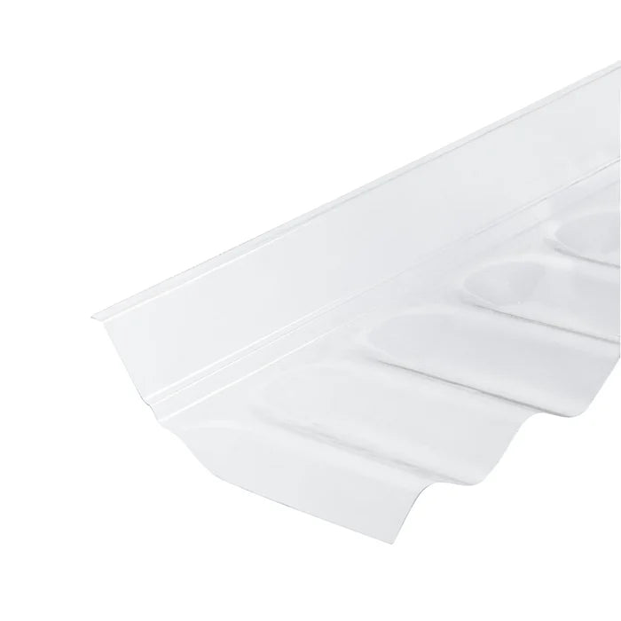 Suntuf 127 x 5 x 15cm Clear Corrugated Polycarbonate Wall Flashing